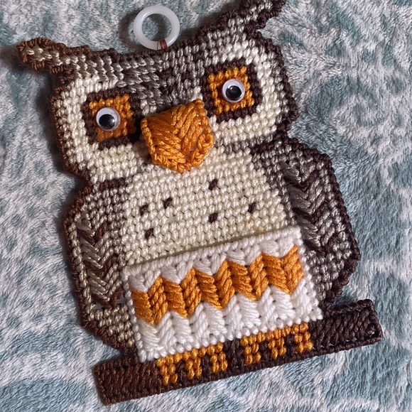 Hand Crafted Owl Cross Stitch With pencil pocket - Picture 2 of 7